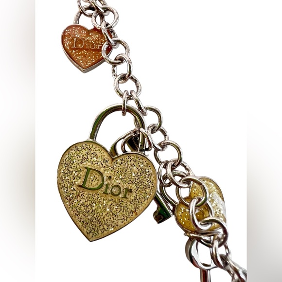 Christian Dior Heart Lock and Keys Charm Long Necklace - Picture 5 of 13